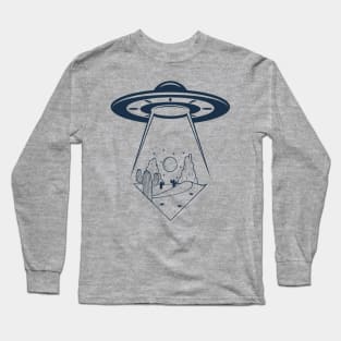 Desert UFO Navy Long Sleeve T-Shirt